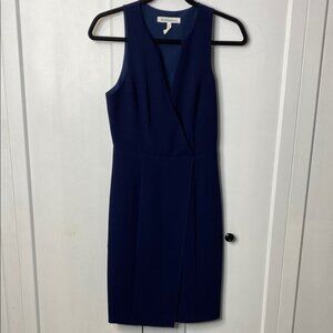 BCBGeneration Navy Blue Mini Dress VNeck crossover2